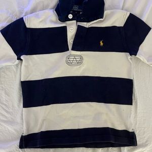 Polo by Ralph Lauren navy and white striped shirt